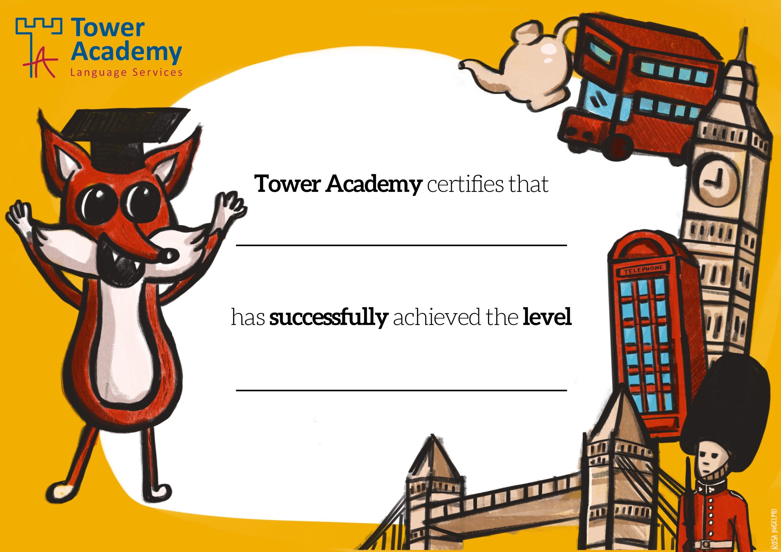 English Certificate for kids